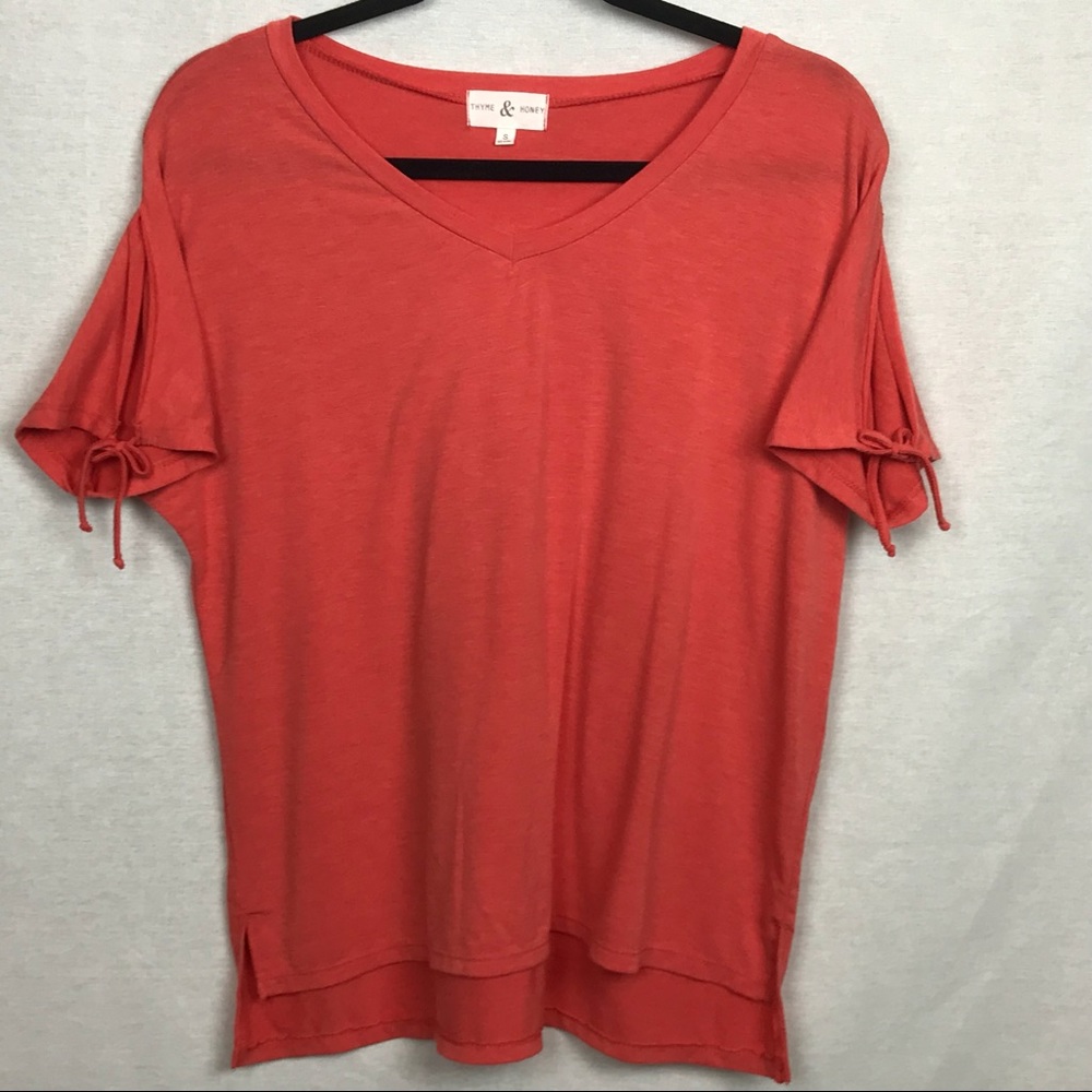🔥Sale! Mother-in-law moving in! Thyme & Honey Small orange cold shoulder top